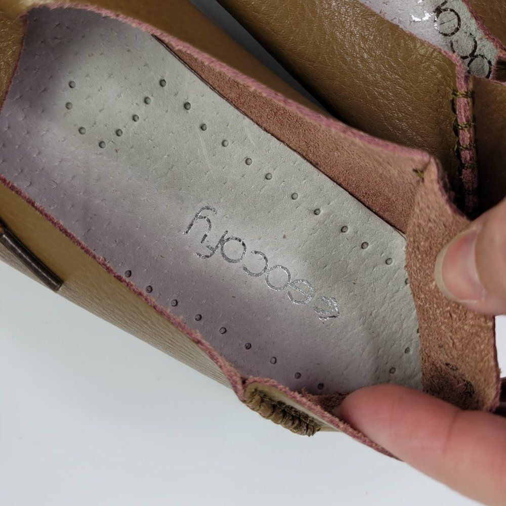 Socofy Womens Shoes Size 6 Brown Leather Moccasins Slip On Loafers Comfort - Picture 10 of 12